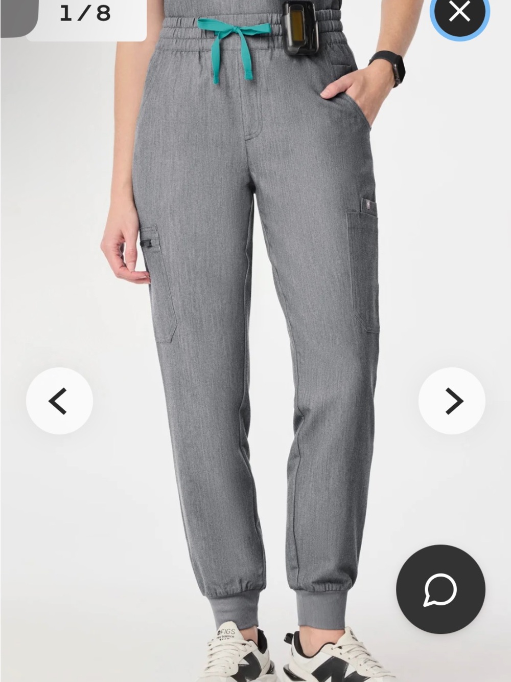 Figs high waisted uman relaxed scrub pant - TALL